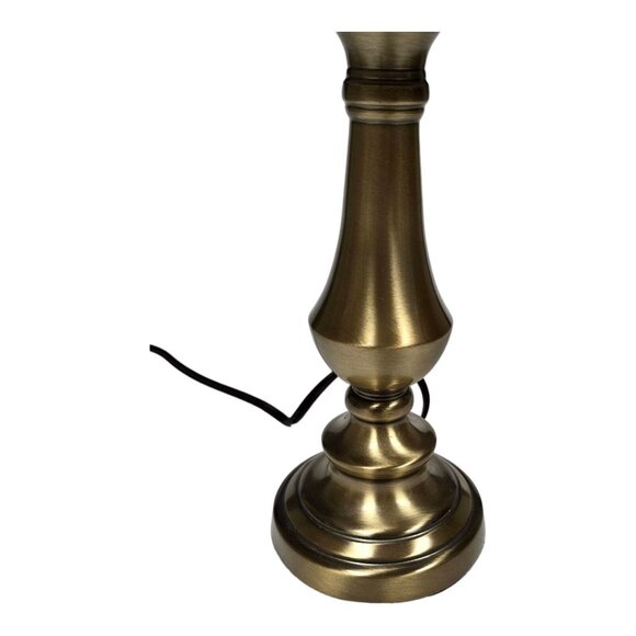 Vintage Brass Tone 19" Table Desk Lamp w/ Shade Neoclassical Home Decor - Picture 4 of 10